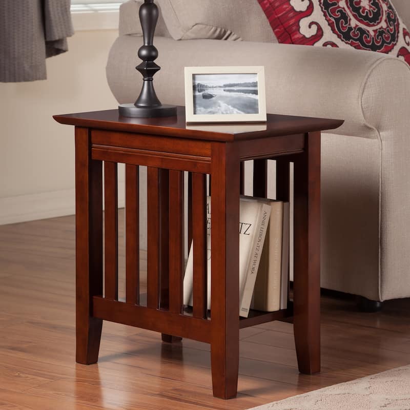 AFI Mission Chair Side Table - Walnut