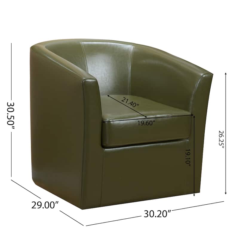 Daymian Swivel Club Chair by Christopher Knight Home
