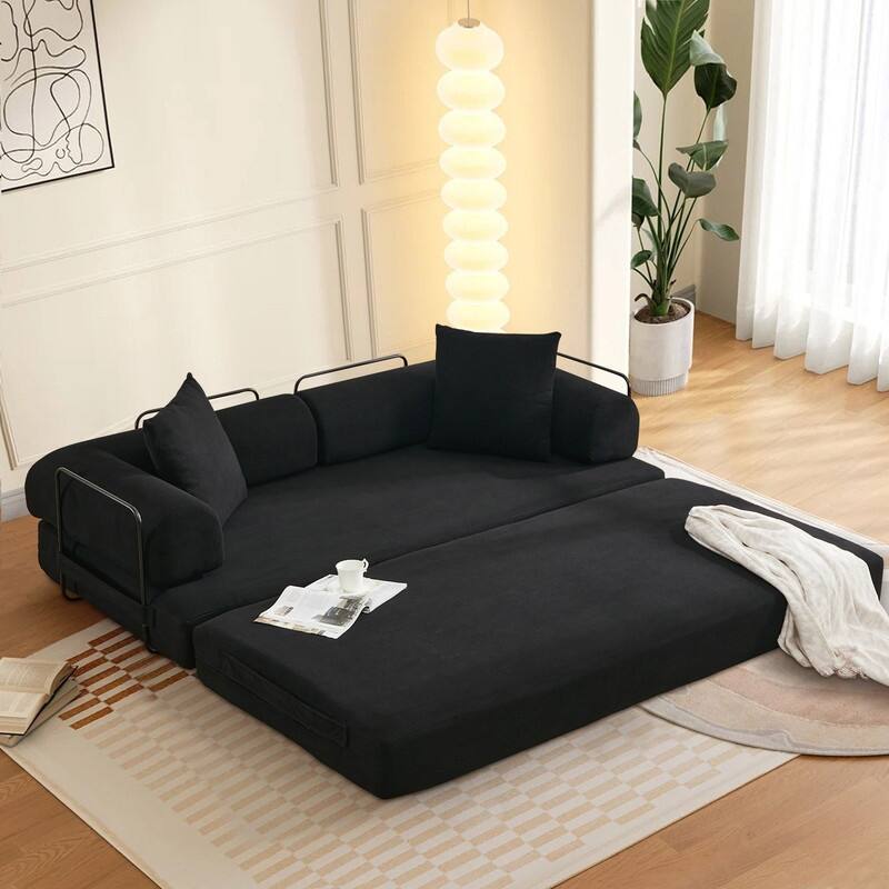Folding Convertible Sleeper Sofa Bed with Modular Design Perfect for Living Room and Guest Space