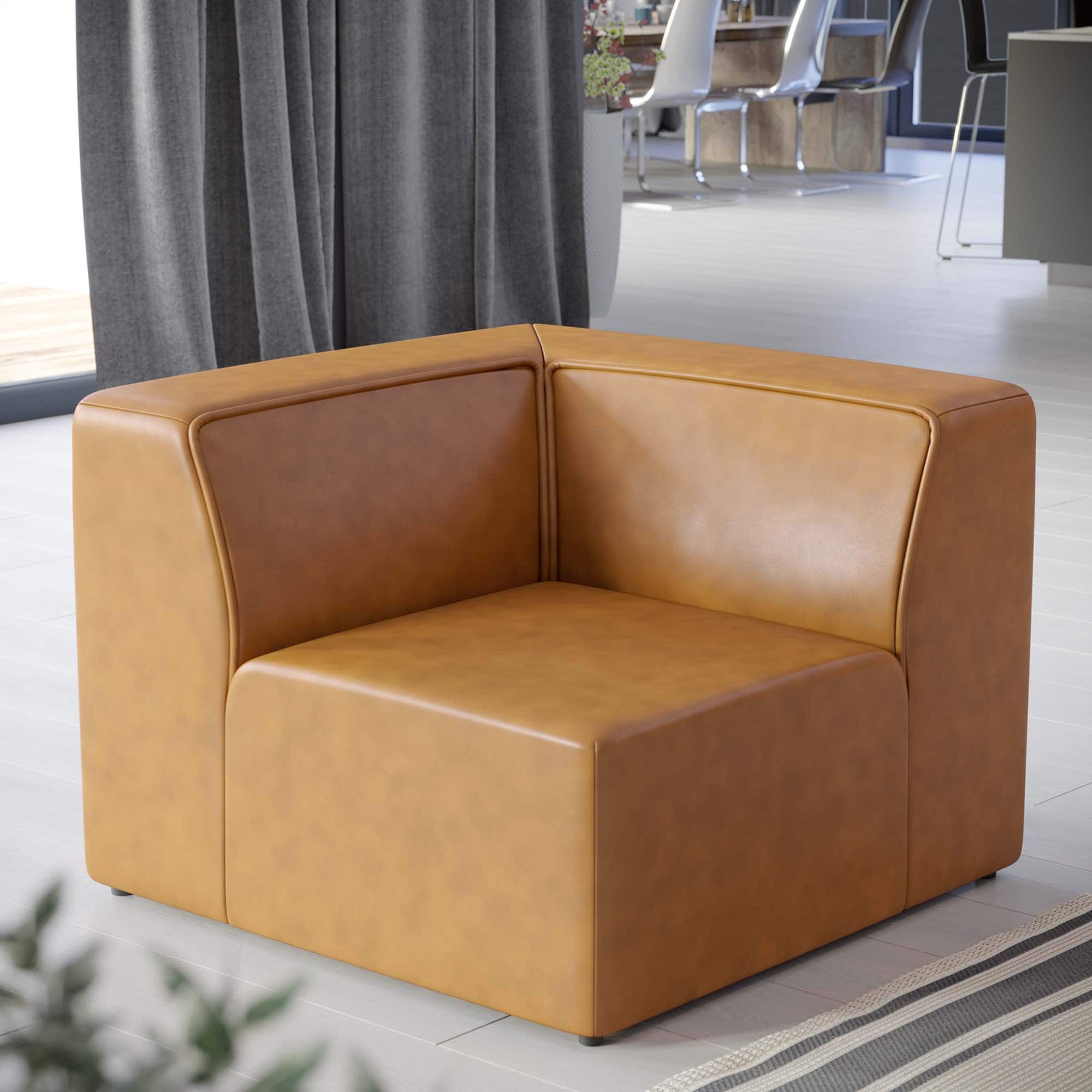 Corner chair deals leather