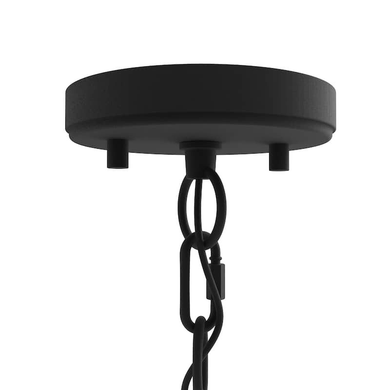 Acroma 12-light 41In Farmhouse Black Geometric Wheel Chandelier