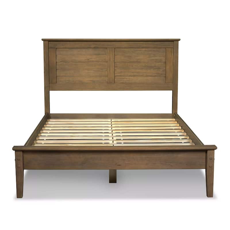 Grain Wood Furniture Greenport Louvered Solid Wood Platform Bed