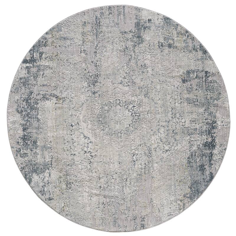 Domani Saige Abstract Medallion Area Rug - 7'10" Round