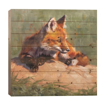 Midday Lounge Print On Wood by Mark McKenna - Multi-Color