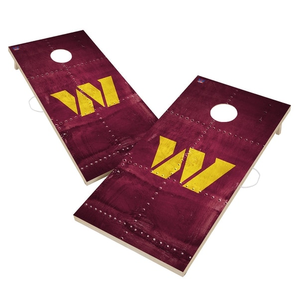 slide 2 of 5, Washington Commanders NFL Cornhole Board Set - Rivet Design 16 Years and Up