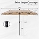 preview thumbnail 3 of 7, MAISON ARTS 13ft Double -Sided Crank Patio Umbrella Extra Large with LED Colorful Lights