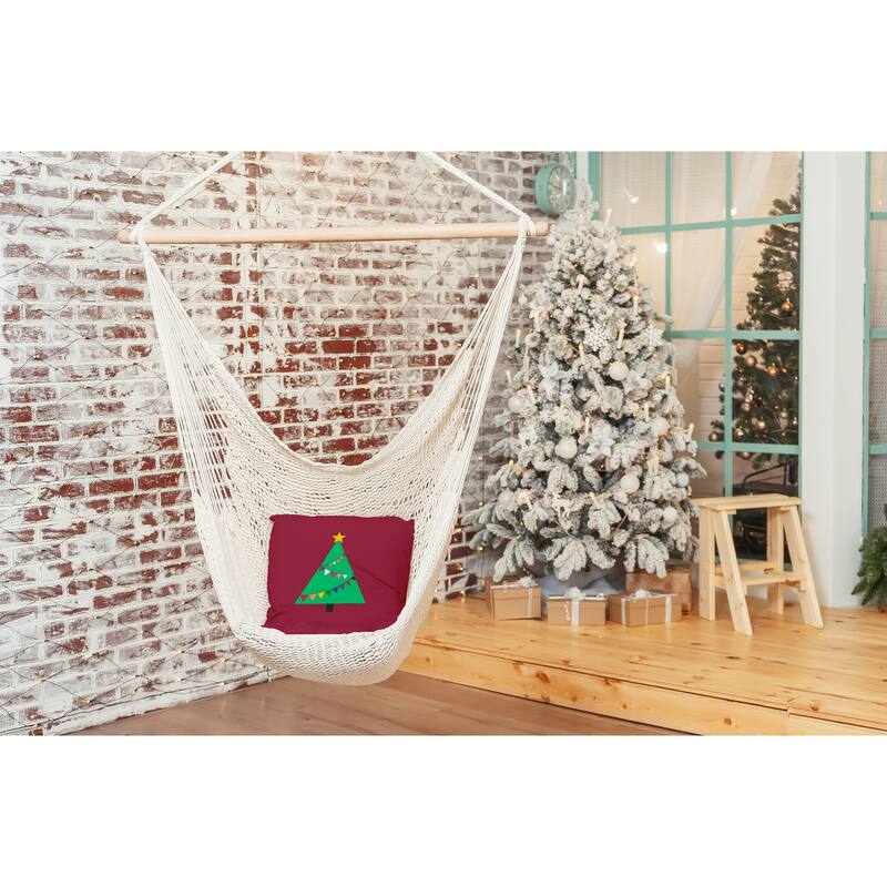 Pride Garland Christmas Tree Indoor/Outdoor Throw Pillow