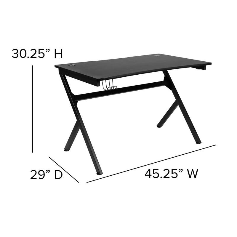 Gaming Desk Set - Cup/Headset Holder/Reclining & Footrest