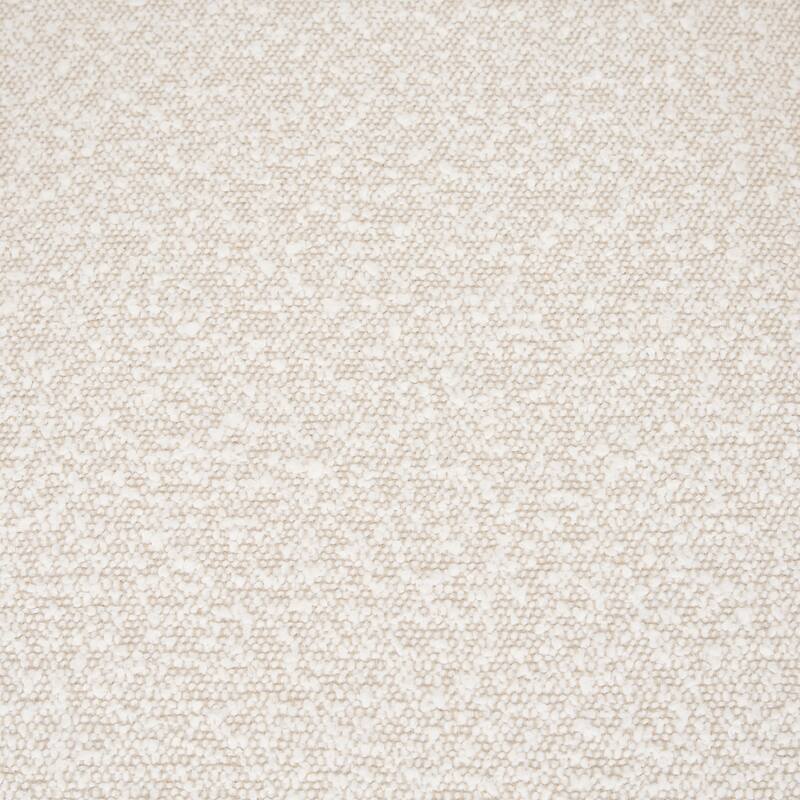 Brently Accent Chair w/ Cream Boucle Fabric & Matte Black Metal Legs