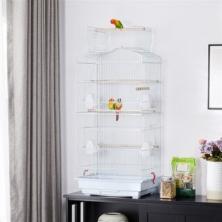Bird Cage Wooden Cockatiel Parakeet Canary Finch Conure Play House Pet Supply 