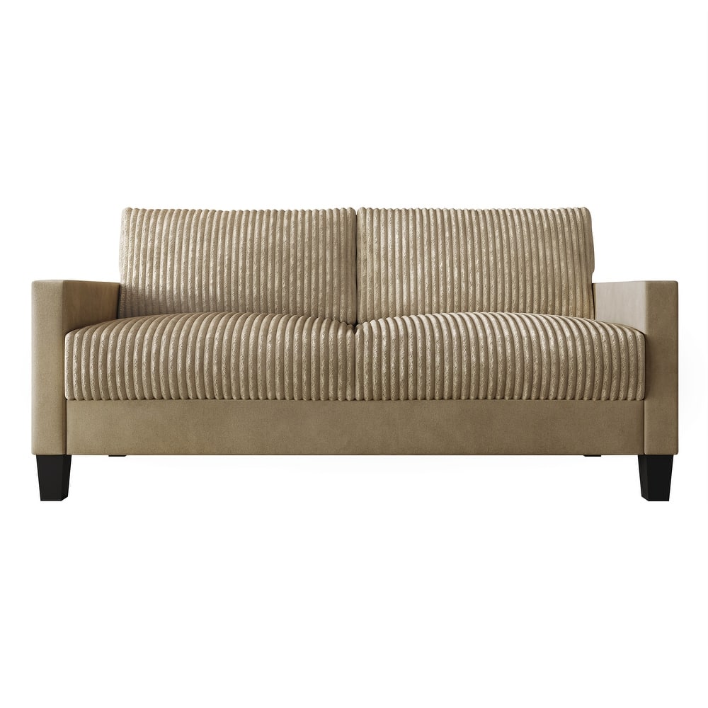 CraftPorch Corduroy Mid-Century Modern Velvet Upholstered Sofa