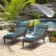 preview thumbnail 24 of 24, Arden Selections Aurora Damask Outdoor Chaise Lounge Cushion