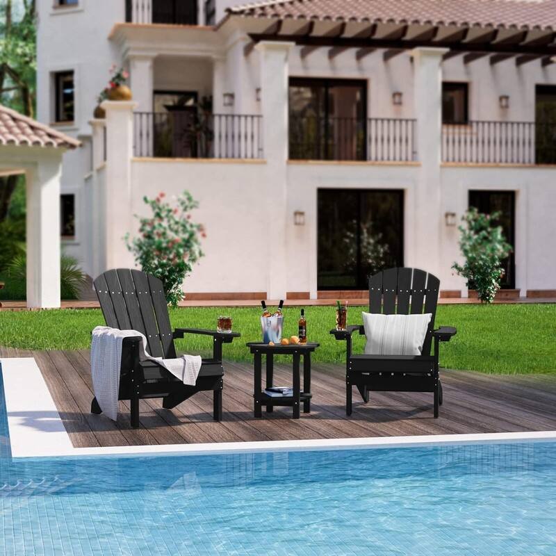 WINSOON All Weather HIPS Outdoor Plastic Adirondack Chairs