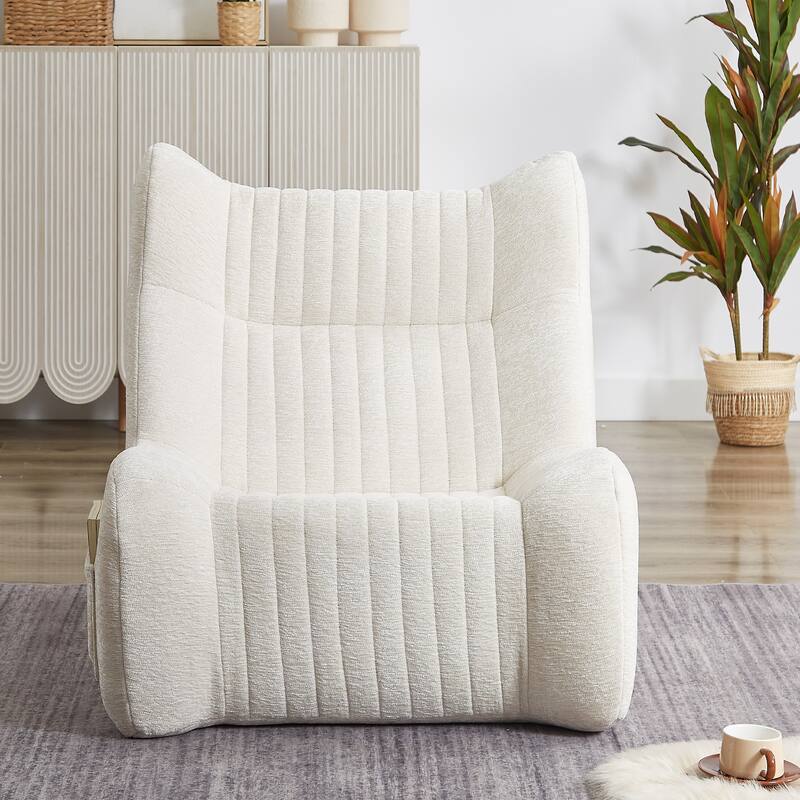 Giant Bean Bag Chair for Adults, Beanbag Fireside Lounger Chair Lazy Floor Sofa Accent Chair for Living Room, Bedroom