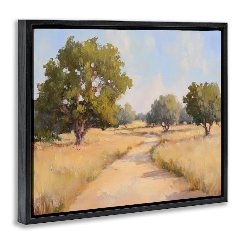 Stupell Getting Lost Natural Field Framed Floater Canvas Wall Art Design By Petal Prints Design