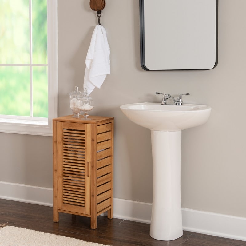Linon Bracken Bamboo Floor Cabinet