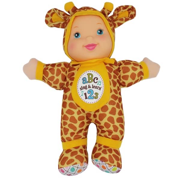 slide 2 of 5, Goldberger Doll baby's First Sing & Learn Giraffe Bi-Lingual (English/Spanish)