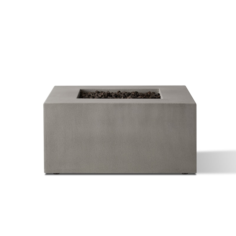Provo Casual Square Propane Fire Table in Flint by Jensen Co