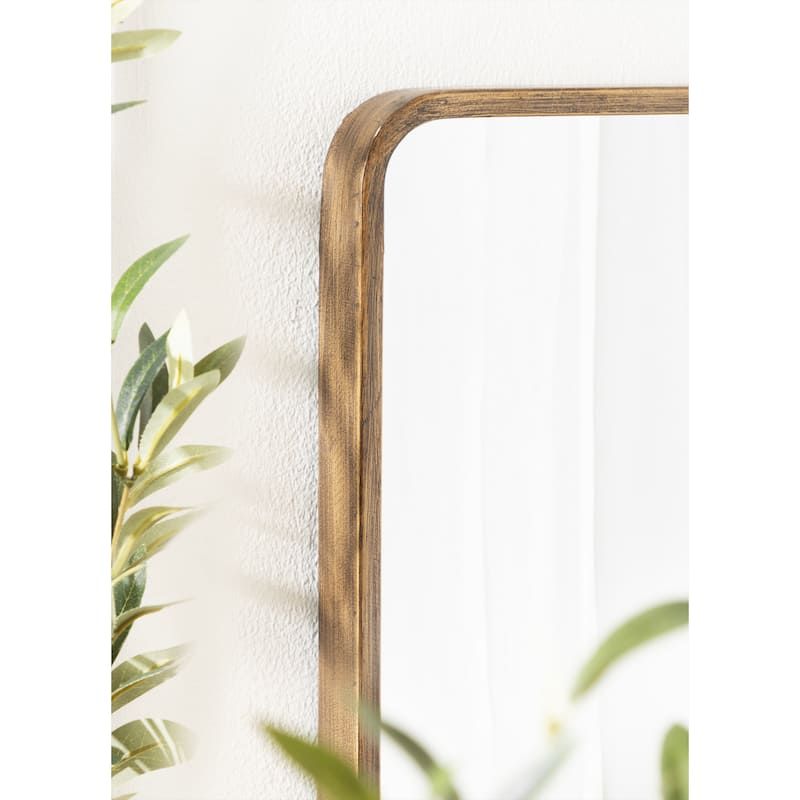 Kate and Laurel Estero Wall Rectangle Mirror with Shelf