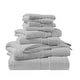 preview thumbnail 100 of 130, Madison Park Signature 800GSM Ultra-Soft 100% Cotton Absorbent Towel Set 8-Piece - Silver
