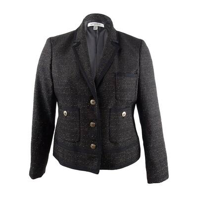 Kasper Women's Petite Tweed Three-Button Jacket
