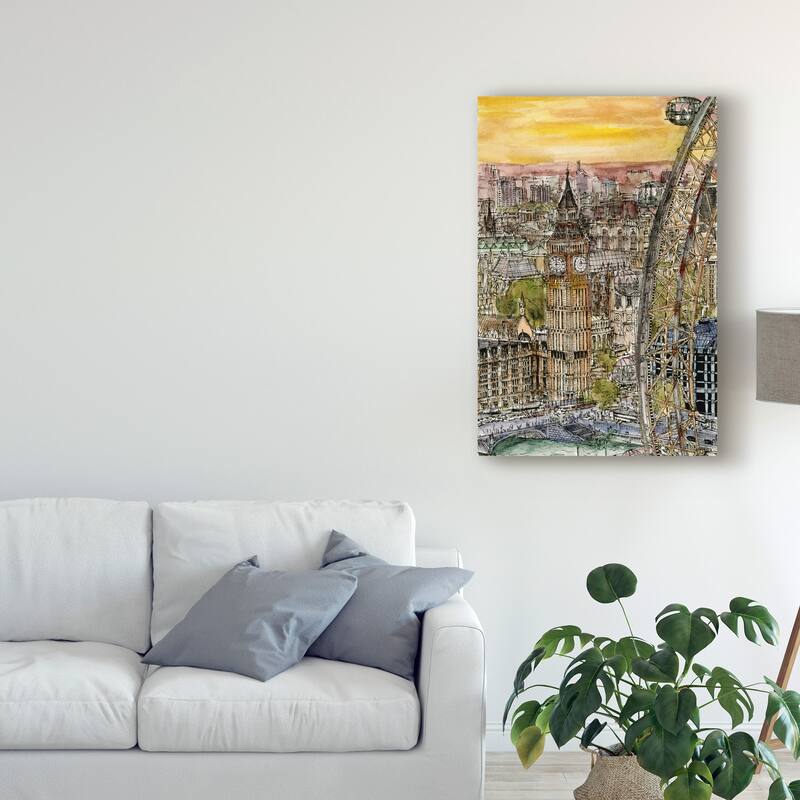 Melissa Wang 'City Scene Iv' Canvas Art