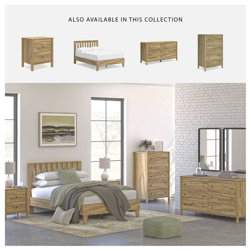 Signature Design by Ashley Bermacy Light Brown Platform Bed