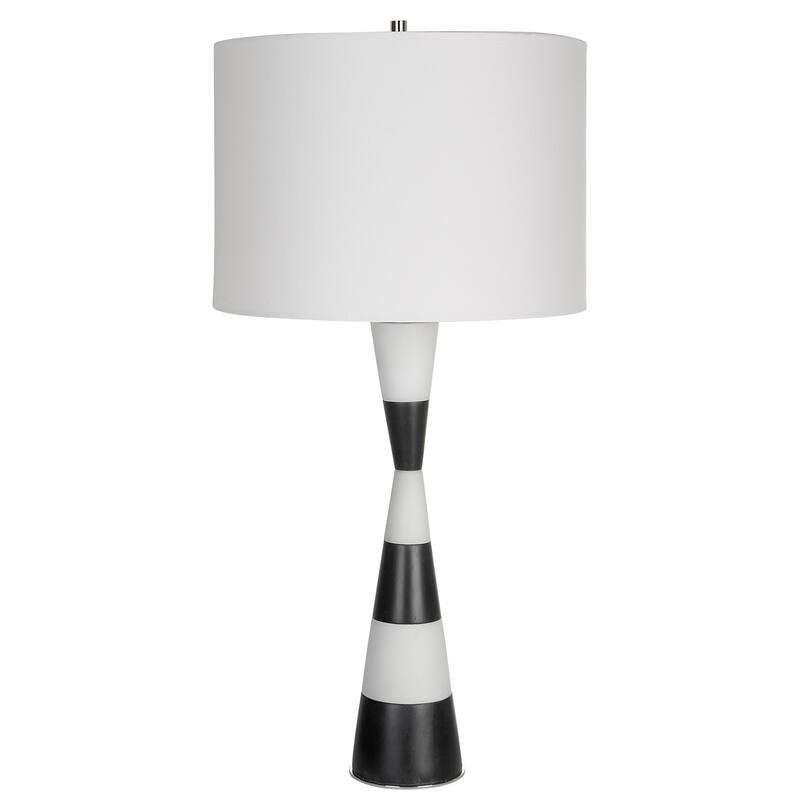 Uttermost Bandeau Banded Stone Table Lamp - 14 W x 29.5 H x 14 D (inches)