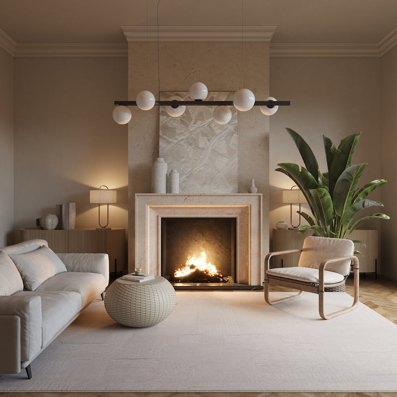 Nuloom Flaviana Modern Solid Wool Area Rug