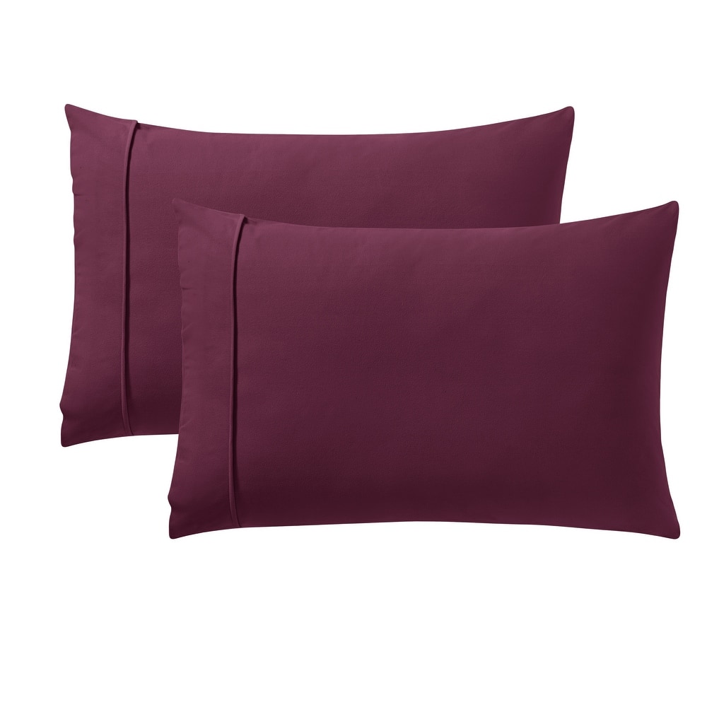Sweet Home Collection Ultra Soft Solid Flannel Pillowcases (2-Pack)