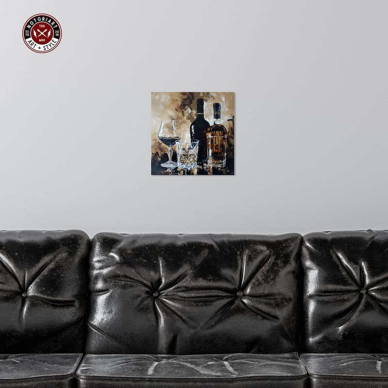 Notoriart His Favorite Drink Gallery Wrapped Bar Cart Art For Men