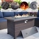 preview thumbnail 3 of 99, Outdoor Patio Furniture Set, All Weather PE Wicker Sectional Conversion Sofa set with Firepit(Optional)