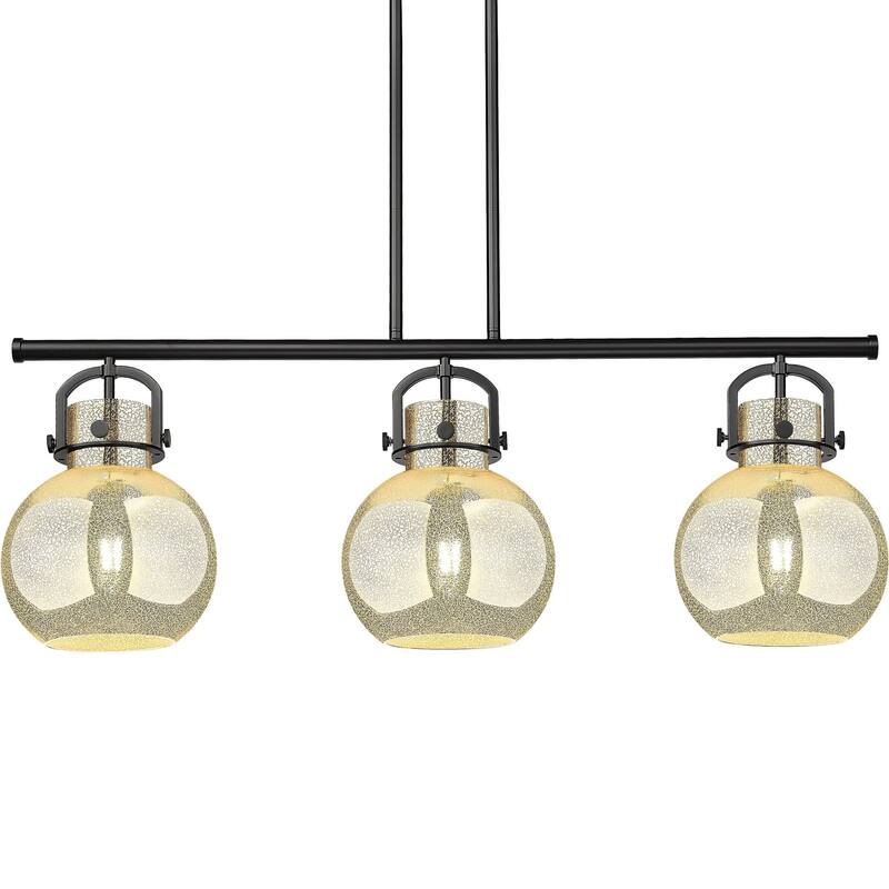Innovations Lighting 410-3I-16-42 Newton Sphere Linear Newton Sphere 3 - Matte Black / Mercury