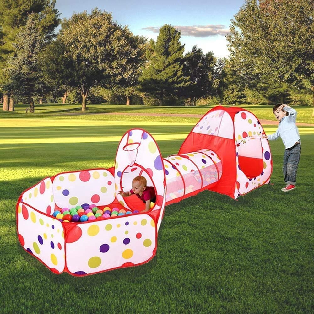 3pcs Pop up Kids Play Tent with Tunnel and Ball Pit for Indoor Outdoor Bed Bath Beyond 33199476