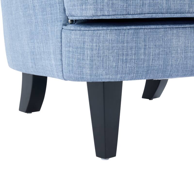 Tufted Lounge Chair with Nailhead Trim & Solid Wood Legs by Harper&Bright Designs