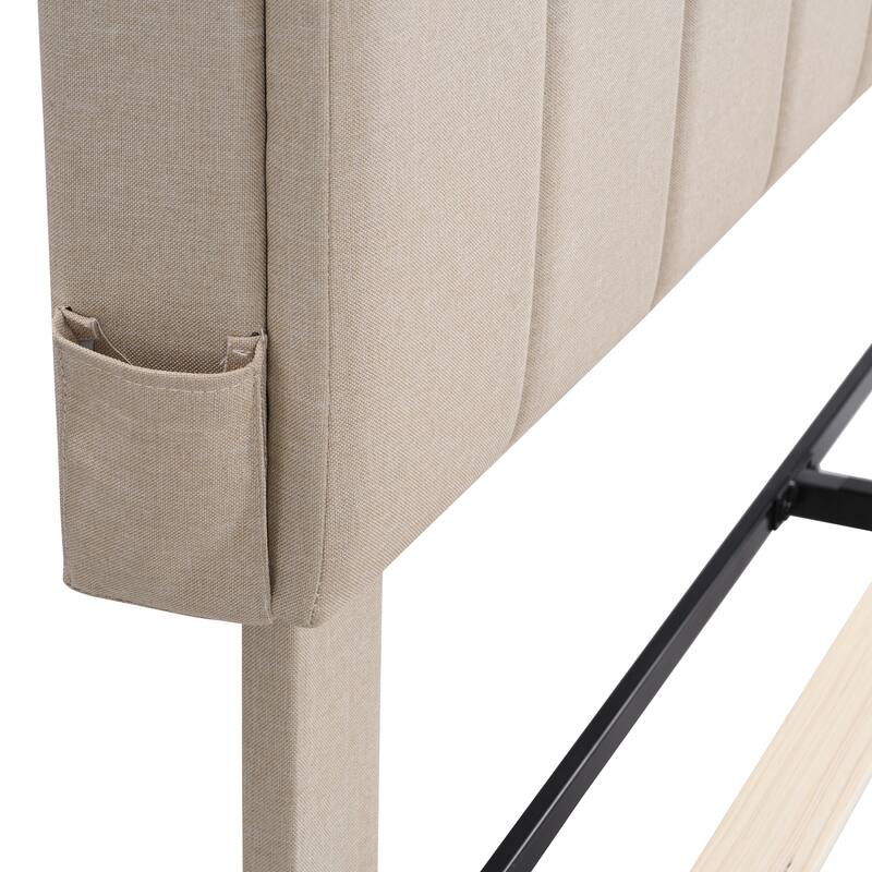 Full Size Upholstered Platform Bed With Storage Heightadjustable