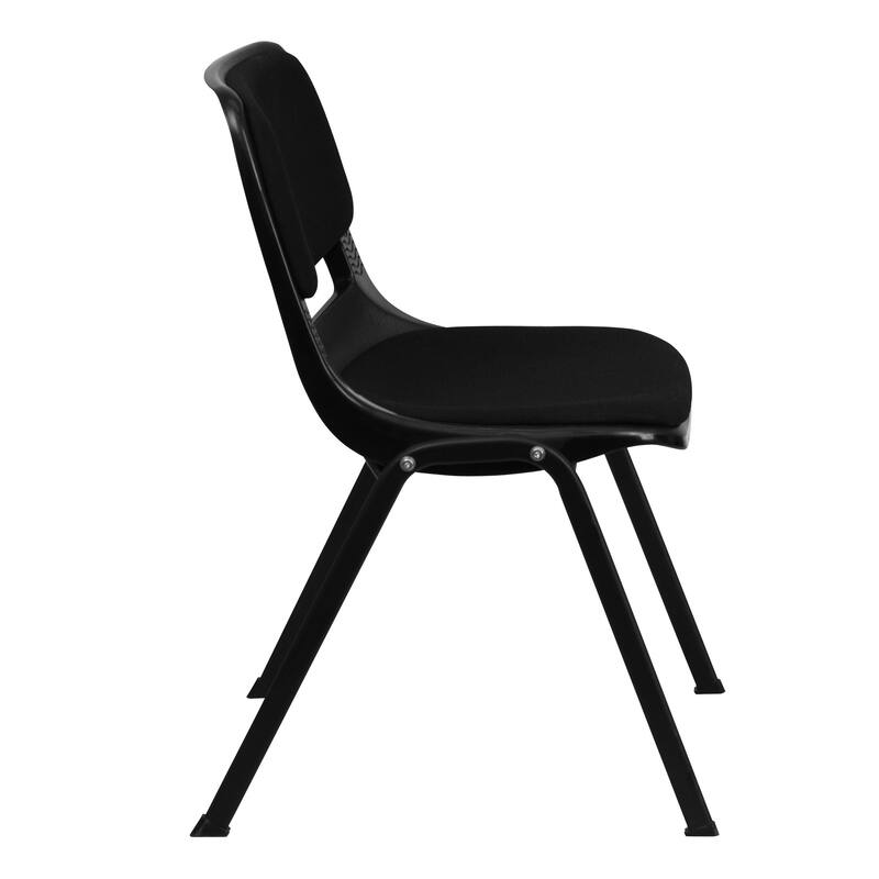 880 lb. Capacity Padded Ergonomic Shell Stack Chair with Metal Frame