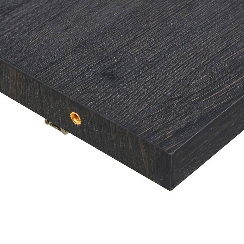 Modern Extensible Oval Dining Table 4-6 Person, Kitchen Table with MDF Top & Metal Legs for Dining Room, Living Room