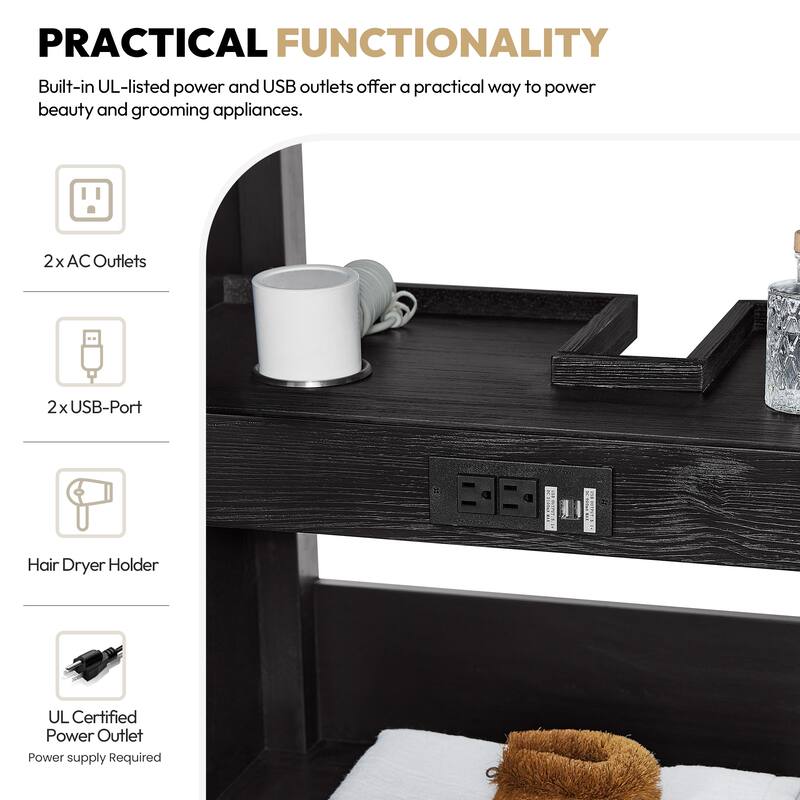 Cadiz Bath Vanity with Composite Stone Top and Mirror