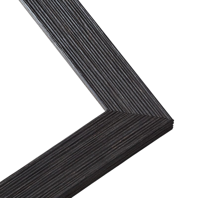 10x15 Black Rustic Wide Barnwood Picture Frame - UV Acrylic, Foam Board Backing, Hanging Hardware