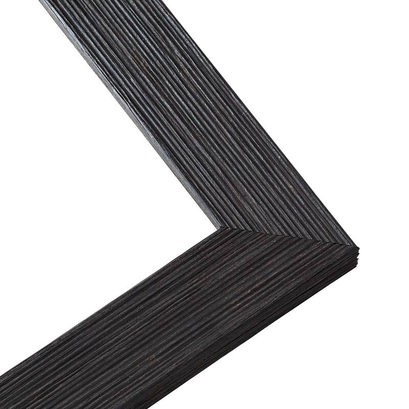 10x20 Black Rustic Wide Barnwood Picture Frame - UV Acrylic, Foam Board Backing, Hanging Hardware