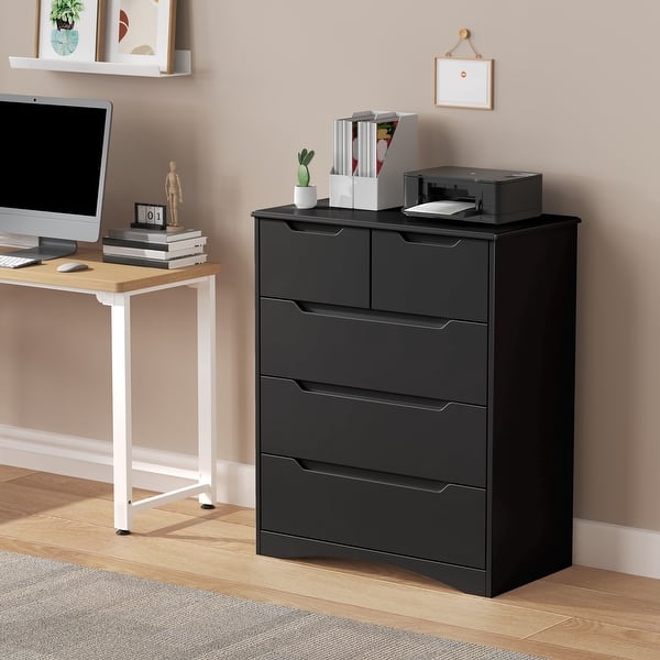 37 undefined Tall Modern 5 Drawer Chest of Drawers Dresser Organizer,  Vertical Clothes Storage Hanging Cabinet for Hallway, Bedroom - On Sale -  Bed Bath & Beyond - 39073267