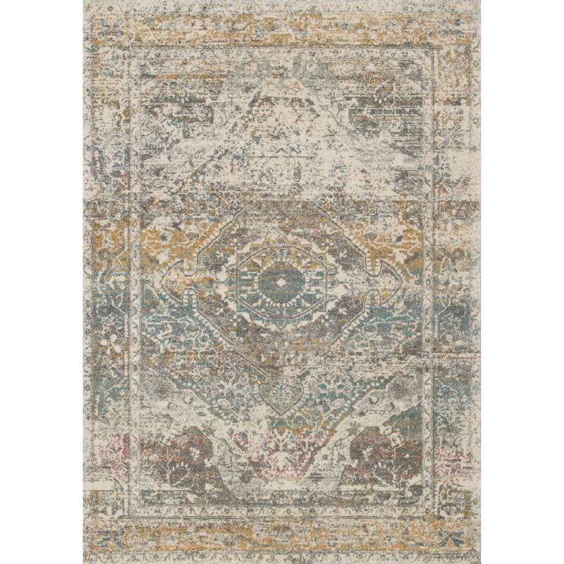 Alexander Home Malik Boho Diamond Distressed Area Rug