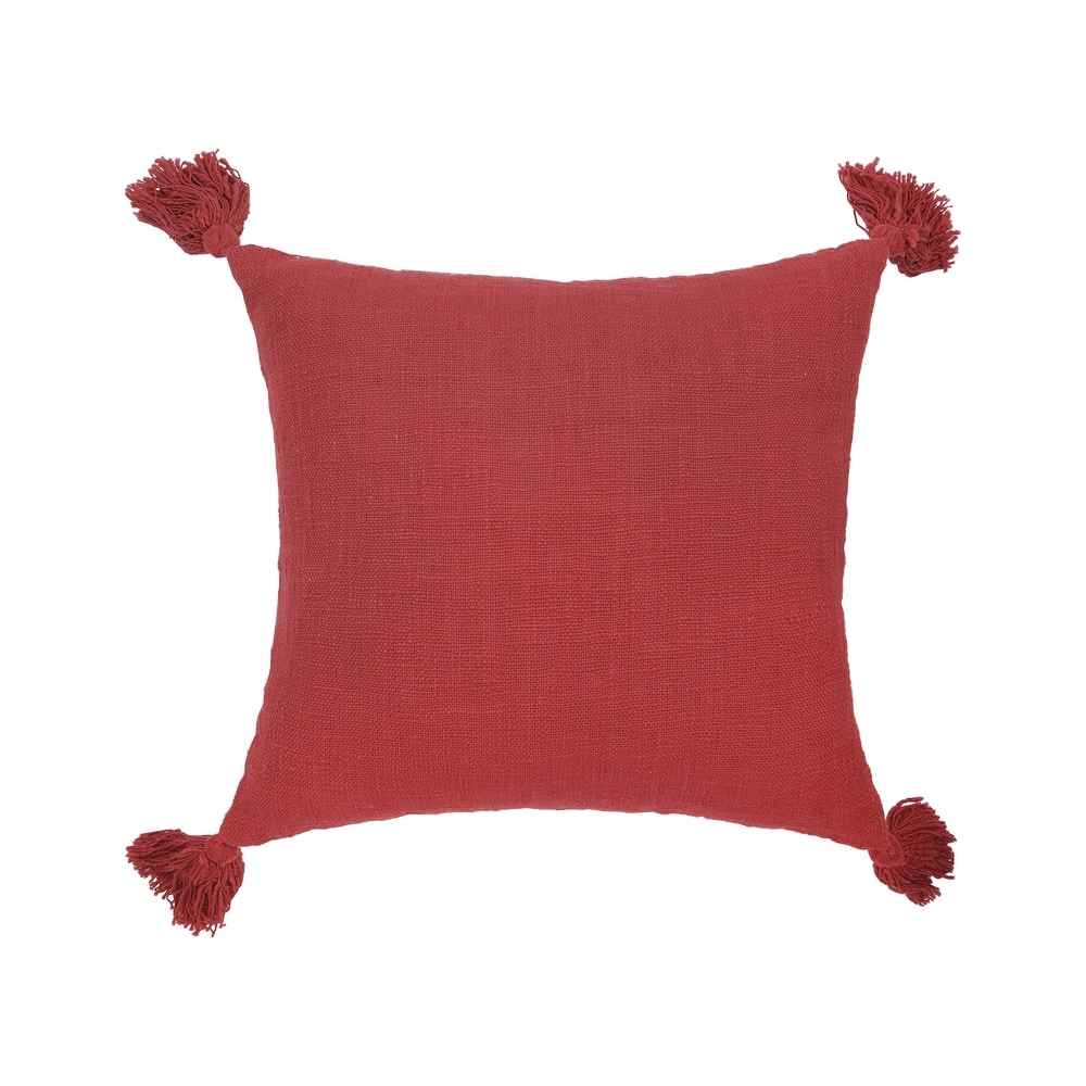 Anna Cotton Decorative Throw Pillow With Tassels