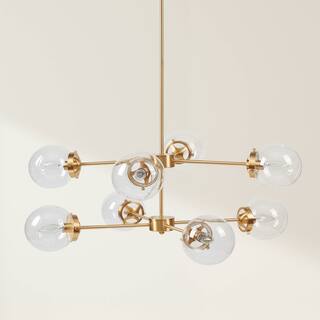 INK+IVY Calista 8-Light Metal Chandelier with Globe Bulbs