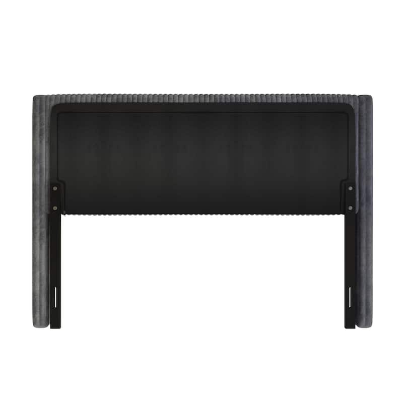 Clayfell Lenox Upholstered Wingback Headboard, Soft Corduroy, Easy to Assemble