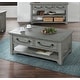 preview thumbnail 1 of 5, Beach House Dove Grey Solid Wood 2-Drawer Coffee Table Dove Grey - Wood