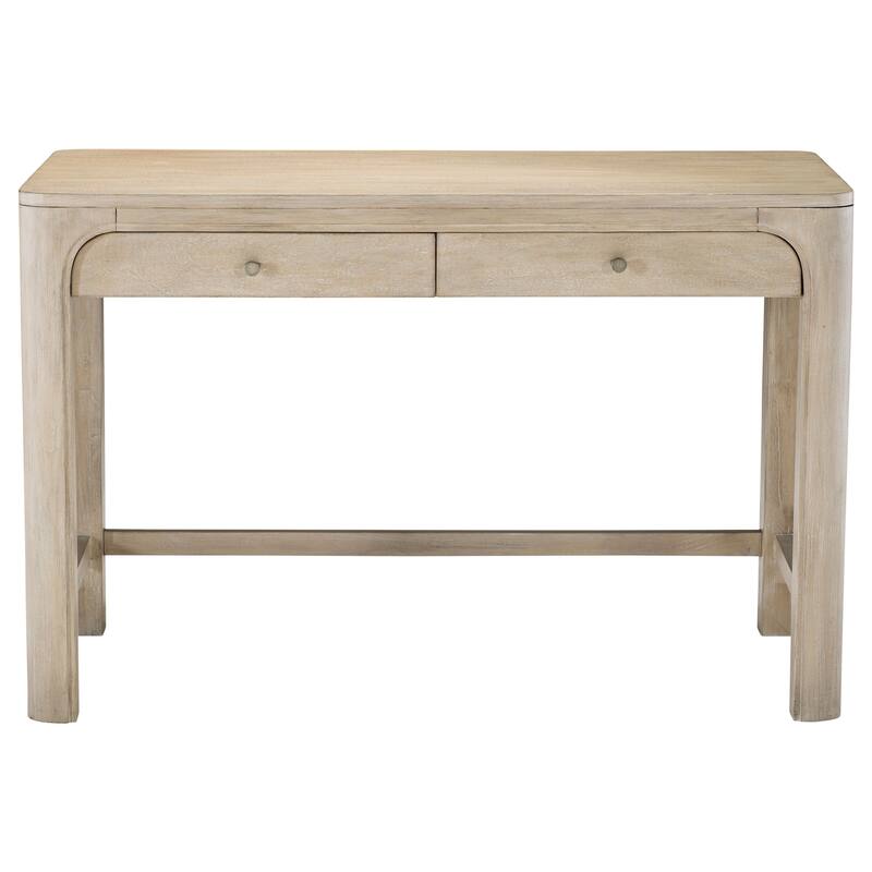 Solano 2-drawer Makeup Table Vanity Desk Weathered Mango