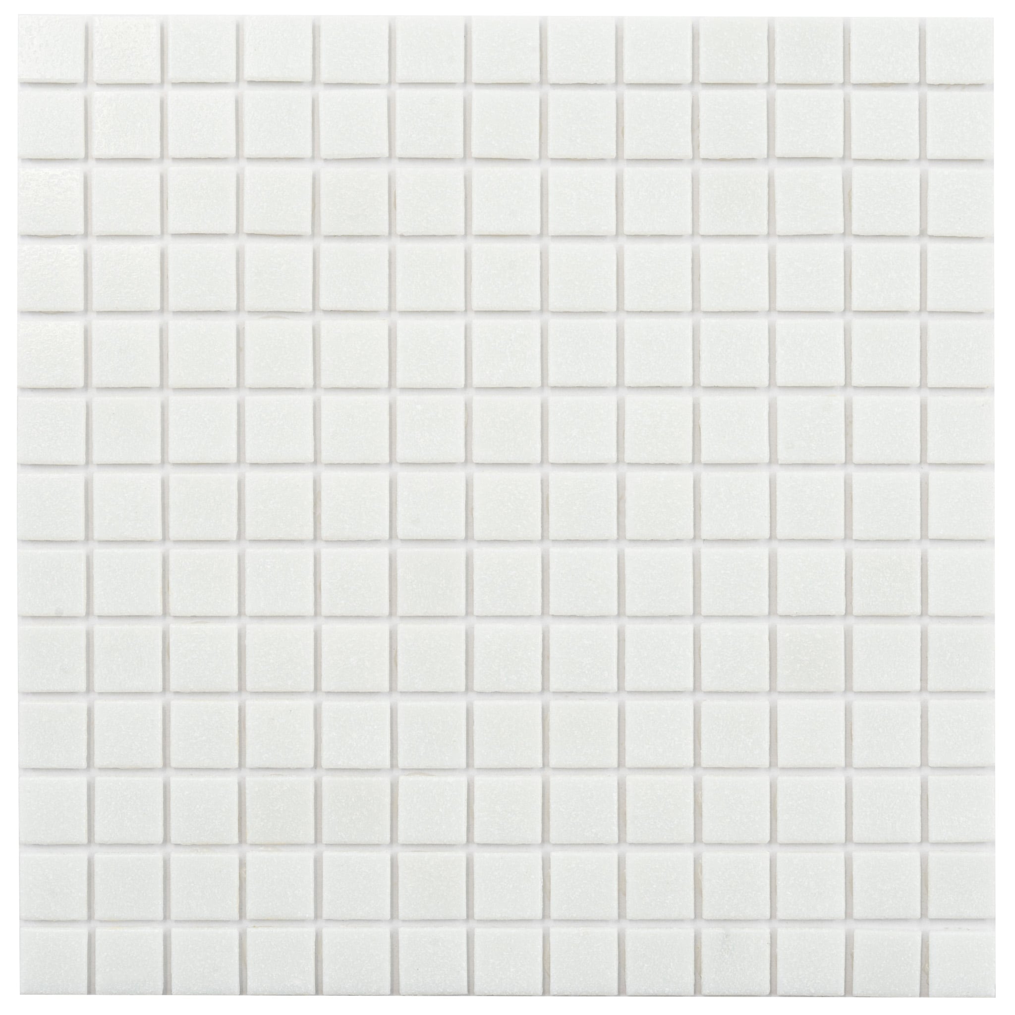 Apollo tile 12" x 12" Dune Glossy Cotton White Glass Tile (20 sq ft/case) - 20 Pack