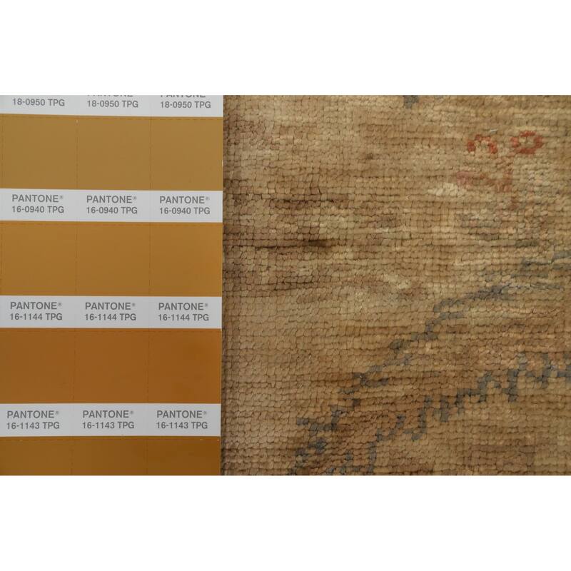 Hand Knotted Traditional Silk Yellow Animal Pictorial Area Rug - 5' 10'' X 4' 0''